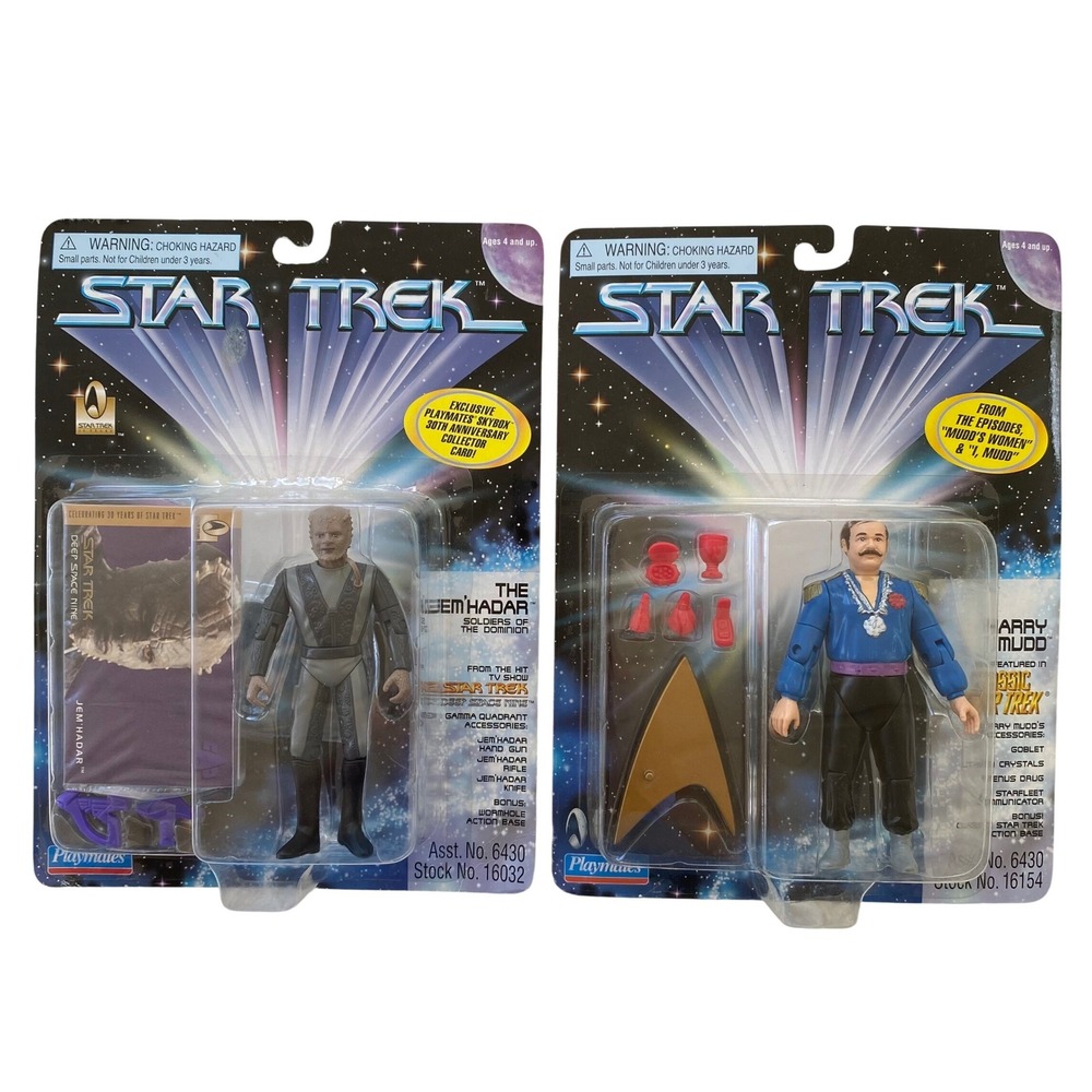 Playmates Star Trek Action Figures Harry Mudd & The Jem'Hadar Lot 1996 1997 New